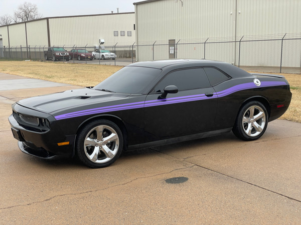 driver side of Side Stripes for Dodge Challenger 2015-2024 DUSTER SIDE KIT