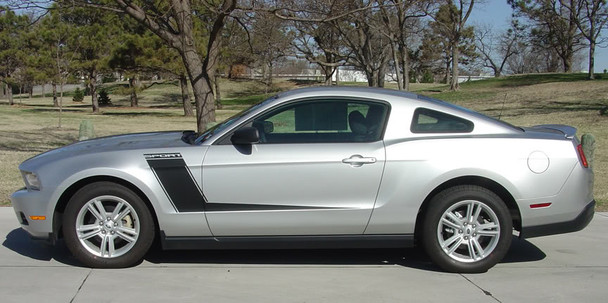 side of Ford Mustang Side and Hood Custom Decals LAUNCH 2010-2012