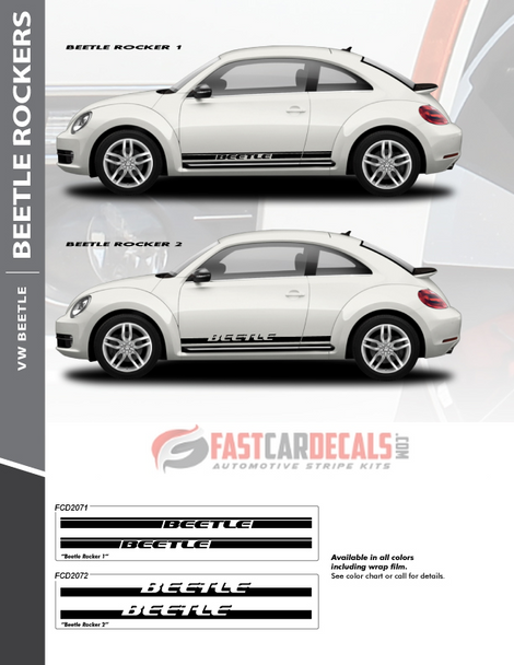 flyer for VW Beetle Stripes ROCKER 1 2012-2014 2015 2016 2017 2018 2019 2020