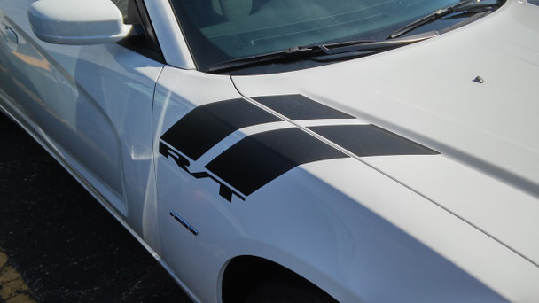 fender of white 2016 Dodge Charger Fender Stripes 15 DOUBLE BAR 2011-2024