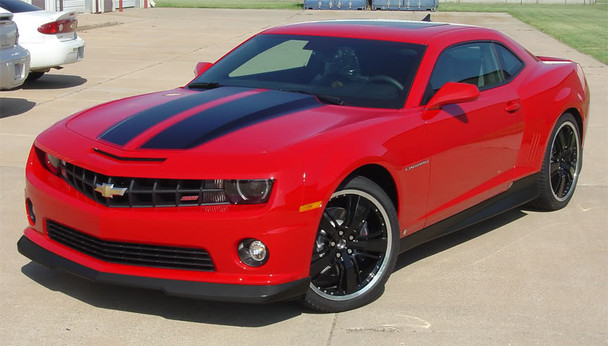 front angle of 2013 Chevy Camaro Rally Stripes R-SPORT RACING 2009-2015