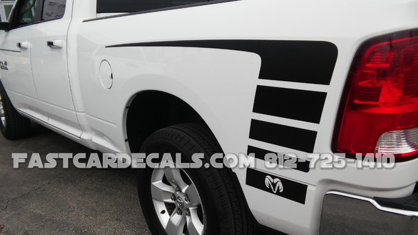 close up of white 2018 Dodge Ram Power Wagon Decals POWER TRUCK 2009-2017 2018