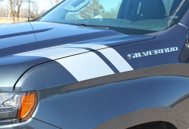 close up of 2021 Chevy Silverado Fender Stripes HASH MARKS 2019-2024