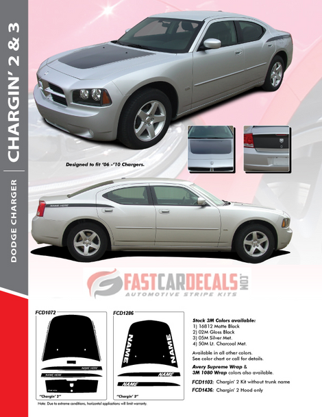 2010 Dodge Charger SXT Decals CHARGIN 2 2006 2007 2008 2009 2010