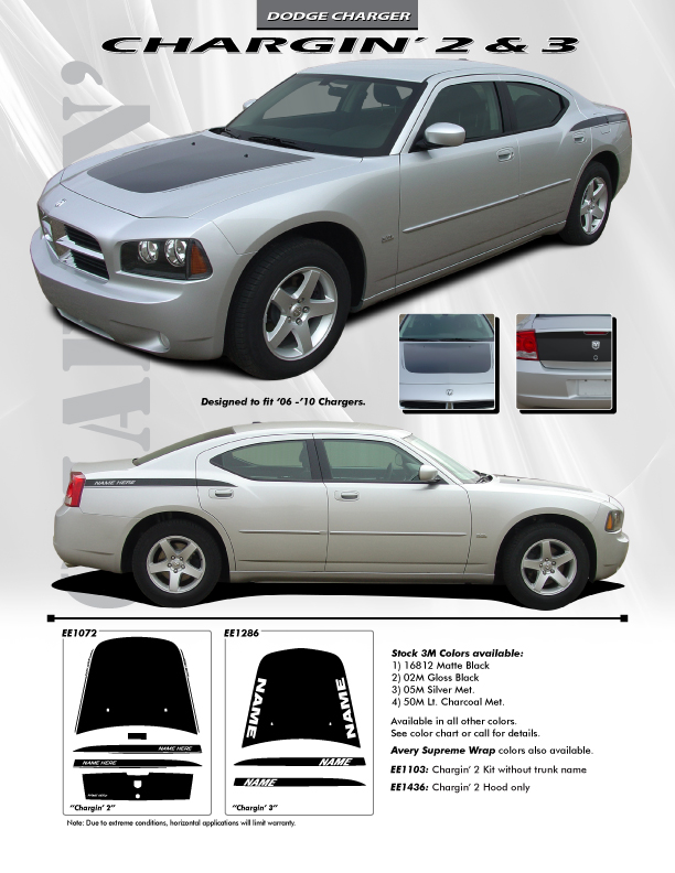 2006 Dodge Charger Decals CHARGIN 2 3M 2007 2008 2009 2010 chargin-2-3-fit-dodge-charger.jpg