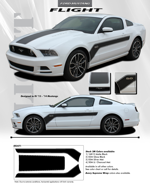 2013-2014 Ford Mustang Hood and Side Decals Stripes FLIGHT flight-decals-ford-mustang.jpg