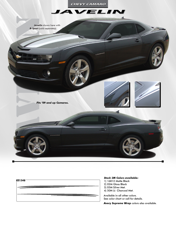 2013 Camaro Stripe Kit JAVELIN 2009-2011 2012 2013 2014 2015 javelin-graphics-fit-chevy-camaro.jpg