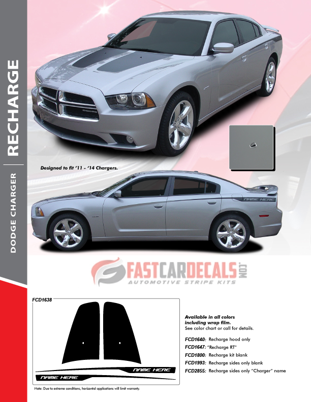 2014 Dodge Charger R/T Stripes RECHARGE 2011-2014 