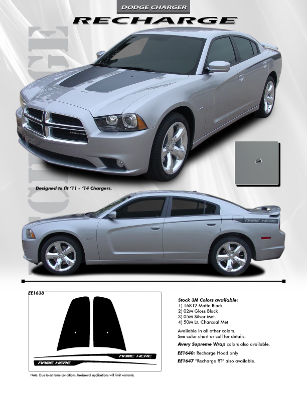 2012 Dodge Charger Hood Decals RECHARGE 2011 2012 2013 2014 recharge-stripes-for-dodge-charger.jpg