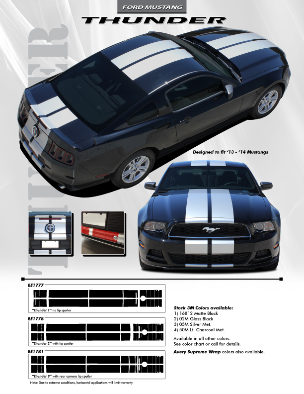 2013 Ford Mustang Dual Racing Stripes THUNDER 2013-2014 thunder.jpg