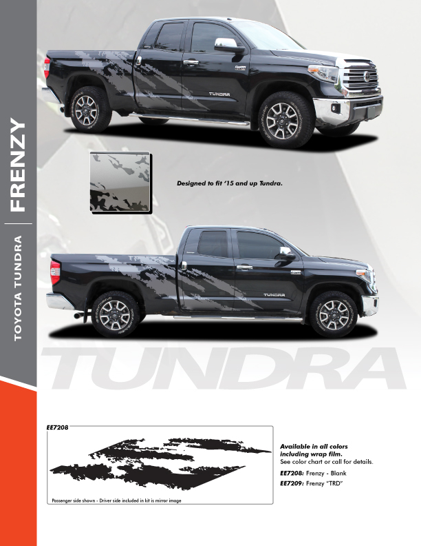 NEW! 2015-2021 Toyota Tundra Side Vinyl Graphics FRENZY