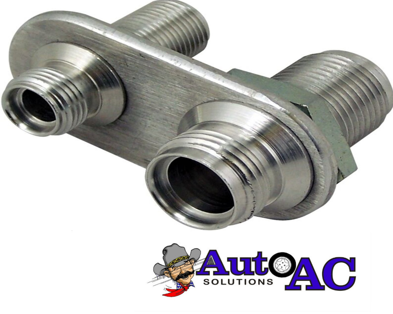 Bulkhead Fitting, 2 A/C Fittings, #6 & #10 Male O-Ring, Billet Aluminum ...