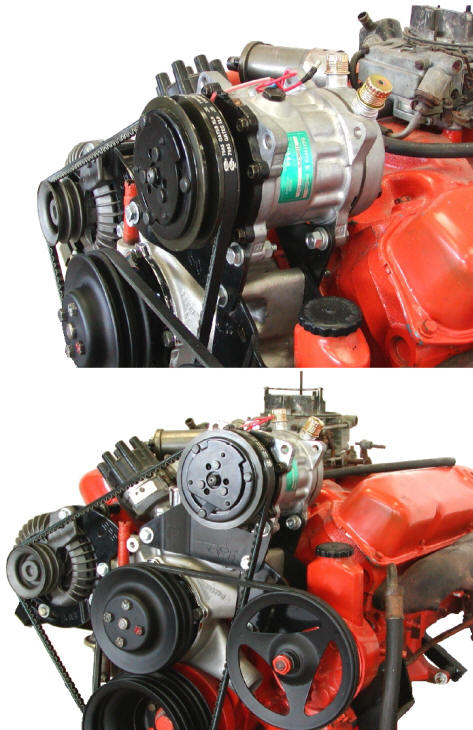 A/C Compressor Conversion kit from RV2 to Sanden 383, 400, 440 includes