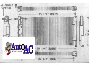 1973 Buick Century, Regal, Skylark AC Condenser High Performance for R12 or R134a Replaces OEM 3017569