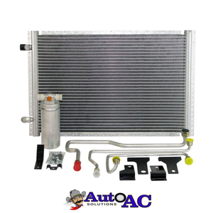 1964 1965 Chevrolet Chevelle El Camino A C Condenser and Drier Assembly, for vehicles with Passenger Side Compressor A C Condenser Drier Upgrade Package Parallel Flow for R134a