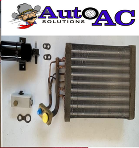 1984 1985 1986 1987 1988 Dodge Caravan Town and Plymouth Country Voyager AC Evaporator Core, Copper Tubing and Aluminum Fins, with Expansion Block Valve and Receiver Drier Factory Direct Drop-In Replacement