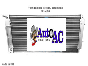 1968 Cadillac Calais Deville Fleetwood A C Condenser High Performance for R12 or R134a
