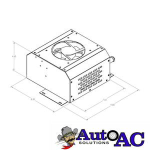 12 Volt Auxiliary Heater Universal, 12V Single Speed Blower, Dual Outlet