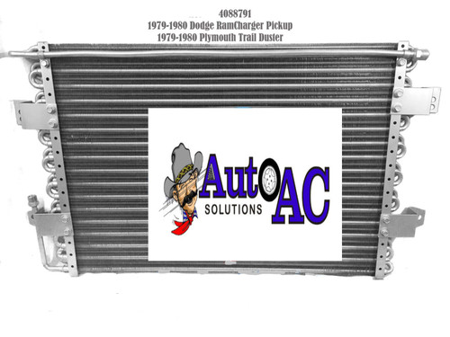 1979 1980 Plymouth Trail Duster (PD100, PW100) A C Condenser High Performance for R12 or R134a
