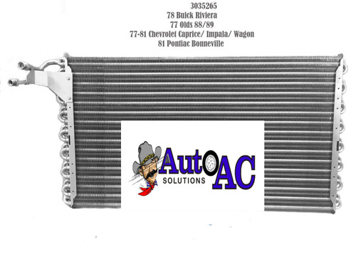 1977 Olds 98 A C Condenser High Performance all with V8 for R12 or R134a Replaces OE#3035265