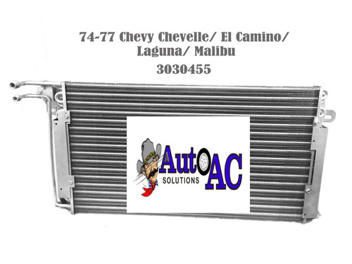 1974 1975 1976 1977 Chevelle, El Camino, Malibu, Monte Carlo A C Condenser High Performance R12 or R134a Replaces OE#3030455