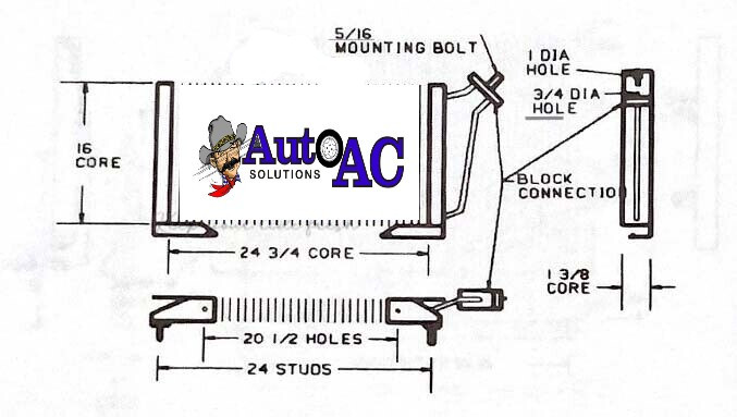 1980 Plymouth Fury, 1980 1981 Grand Fury, 1979 1980 1981 Plymouth St Regis AC Condenser HIgh Performance for R12 or R134a