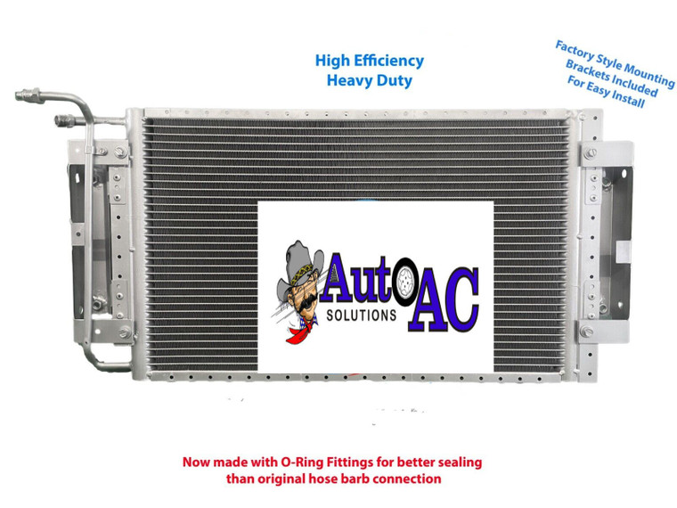 1964 1965 1966 Chevrolet Bel Air, Biscayne, Caprice, Impala, Kingswood A C Condenser Parallel Flow with Oring Fittings