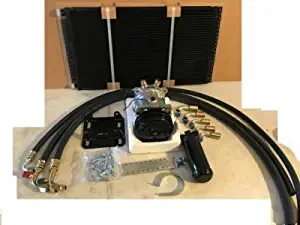 Under the Hood package showing the AC Compressor with clutch, AC Compressor mounting hardware, AC Parallel Flow Condenser, Expansion Valve, Receiver drier, Suction hose, Discharge hose, Liquid line, hardware, fittings