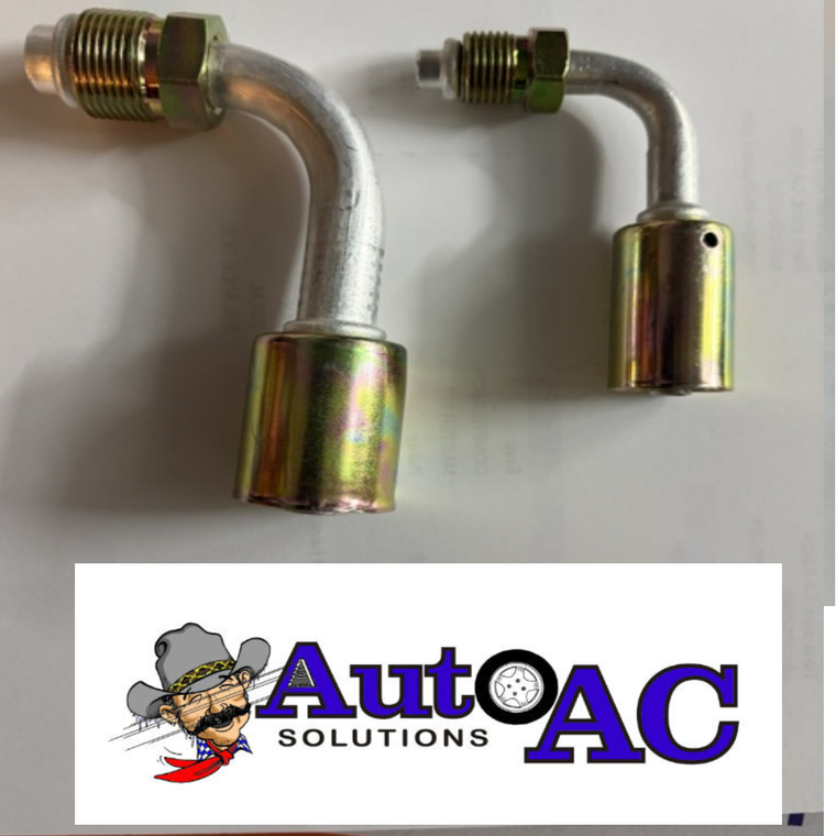 #6 and #10 90 degree male insert Oring fittings for Ford AC Expansion Block Valve 