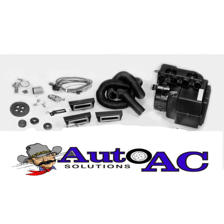 Packages come complete with all parts needed for complete a/c installation except for the drive belt and refrigerant. 