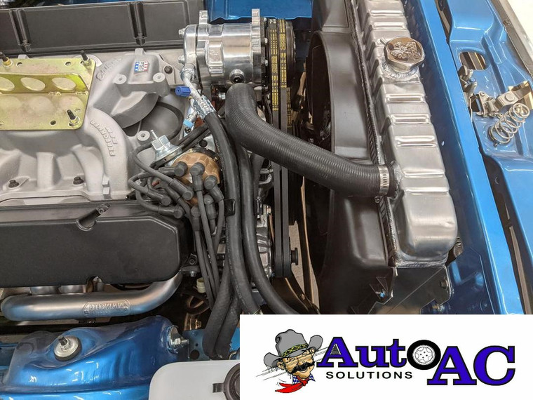 1967 1968 1969 1970 1971 1972 1973 1974 1975 1976 1978 1979 1980 Plymouth Barracuda, Belvedere, Cuda, Duster, Fury, Satellite, Scamp, Valiant, Volare Big Block 383, 400, 440 AC Under Hood Upgrade Package R12-R134a