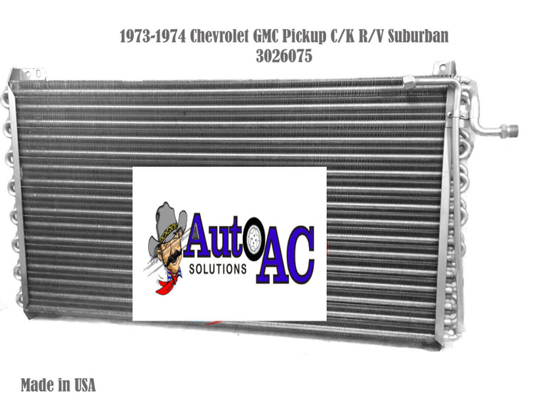 973 1974 Chevy GMC Pickup C10 K15 C20 K25 RV A C Condenser High Performance R12 or R134a OEM 3026075