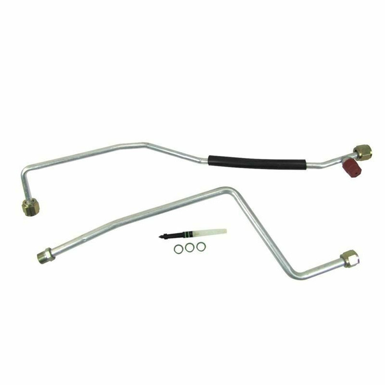 1988 1989 1990 CHEVROLET GMC PICKUP A C LIQUID LINE, JUMPER TUBE, and ORIFICE TUBE with R134a charging port