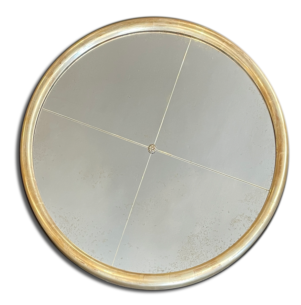 1 1/4" Wide 30" Diameter Solid Wood Round Mirror Frame Masters 1969 Manufacturers of Fine