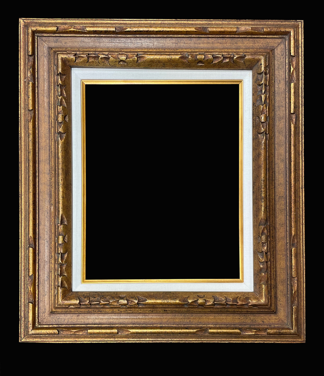 CustomPictureFrames.com 30x30 Frame Black & Gold Solid Wood Picture Frame  Width 1.125 Inches