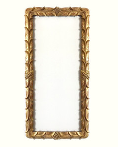 44 1/8" x 18" - Hand Carved Picture Frame Gilded in Genuine 22k Gold 44 1/8" x 18" - Hand Carved Picture Frame Gilded in Genuine 22k Gold