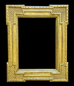 13 15/8" x 10 5/8" Hand Carve Picture Frame -Gilded in 22k Gold Leaf - USA 13 15/8" x 10 5/8" Hand Carve Picture Frame -Gilded in 22k Gold Leaf - USA