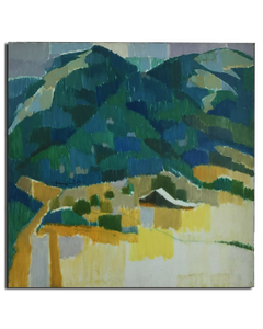 Original Oil on Canvas By Herb Kornfeld (#1158) 30" x 30" Original Oil on Canvas By Herb Kornfeld (#1158) 30" x 30"