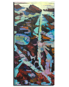 Original Oil on Canvas By Herb Kornfeld (#159) 40" x 19 3/4" Original Oil on Canvas By Herb Kornfeld (#159) 40" x 19 3/4"