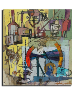 Original Oil on Canvas By Herb Kornfeld (#391) 24" x 22" Original Oil on Canvas By Herb Kornfeld (#391) 24" x 22"