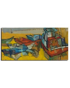 Original Oil on Canvas By Herb Kornfeld (#353) 15" x 30"