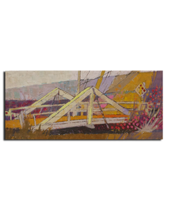 Original Oil on Canvas By Herb Kornfeld (#489) 17" x 36 Original Oil on Canvas By Herb Kornfeld (#489) 17" x 36