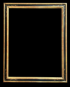 26 3/8" X 33 5/8" SGRAFFITO KEY CORNERS GILDED IN 22K GOLD WITH BLACK PANELS 26 3/8" X 33 5/8" SGRAFFITO KEY CORNERS GILDED IN 22K GOLD WITH BLACK PANELS