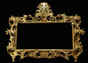 46" x 64" Carved Florentine Frame, Restored, Gilded in genuine 23k Gold Leaf 46" x 64" Carved Florentine Frame, Restored, Gilded in genuine 23k Gold Leaf