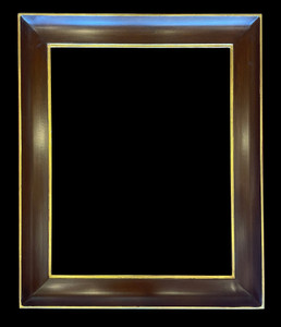 16" X 20" Solid Wood, 22k Gold Leaf On Top & Lip, Painted Panel, Chocolate Brown 16" X 20" Solid Wood, 22k Gold Leaf On Top & Lip, Painted Panel, Chocolate Brown
