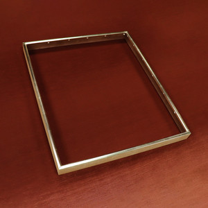 21.5" X 25.75" Solid Maple Picture Frame, Beveled Top, Gilded in Genuine 12k White Gold - USA 21.5" X 25.75" Solid Maple Picture Frame, Beveled Top, Gilded in Genuine 12k White Gold - USA