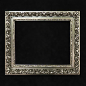 16" x 20" Custom Ornamental Handmade Picture Frame, Silver Metal Leaf 16" x 20" Custom Ornamental Handmade Picture Frame, Silver Metal Leaf