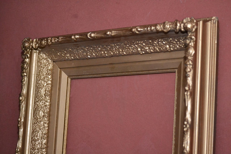 Antique Gold Painted Picture Frame Art size 12 X 16 inch
