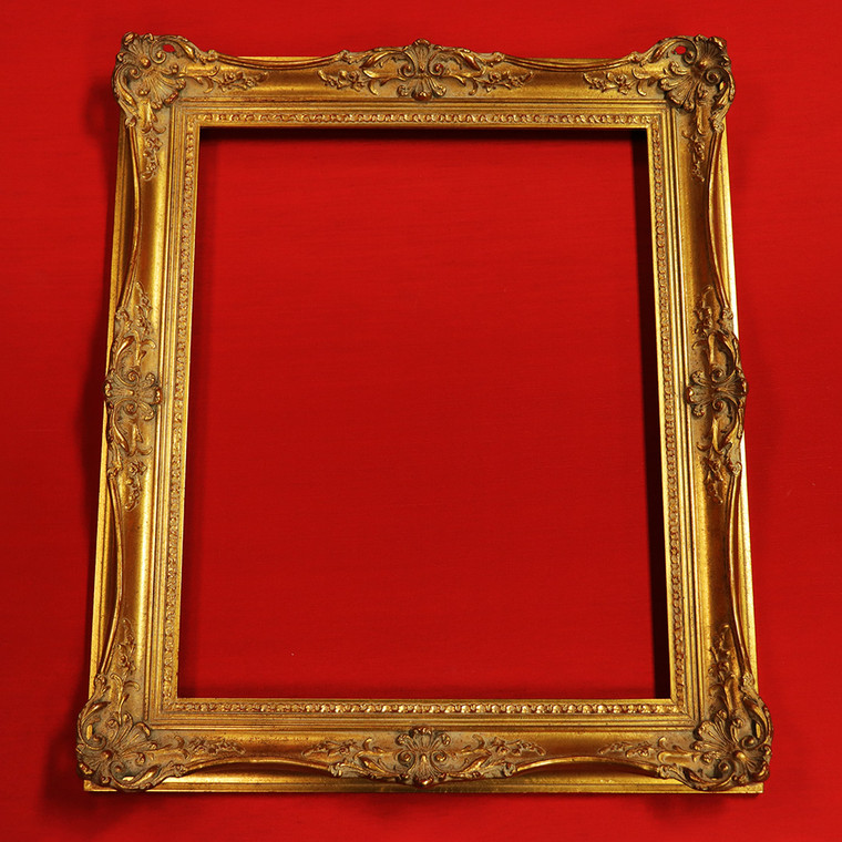 Custom Ornamental 16" x 20" Picture Frame Gold Metal Leaf Made In USA