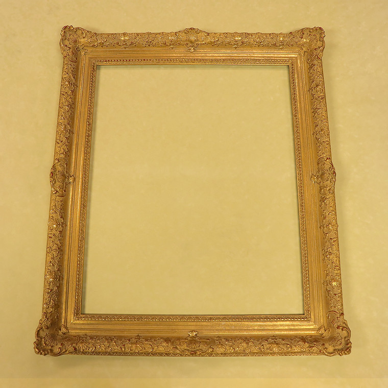 Louis XIV Style Picture Frame, Custom Ornamental, Gold, Made In USA Since 1969